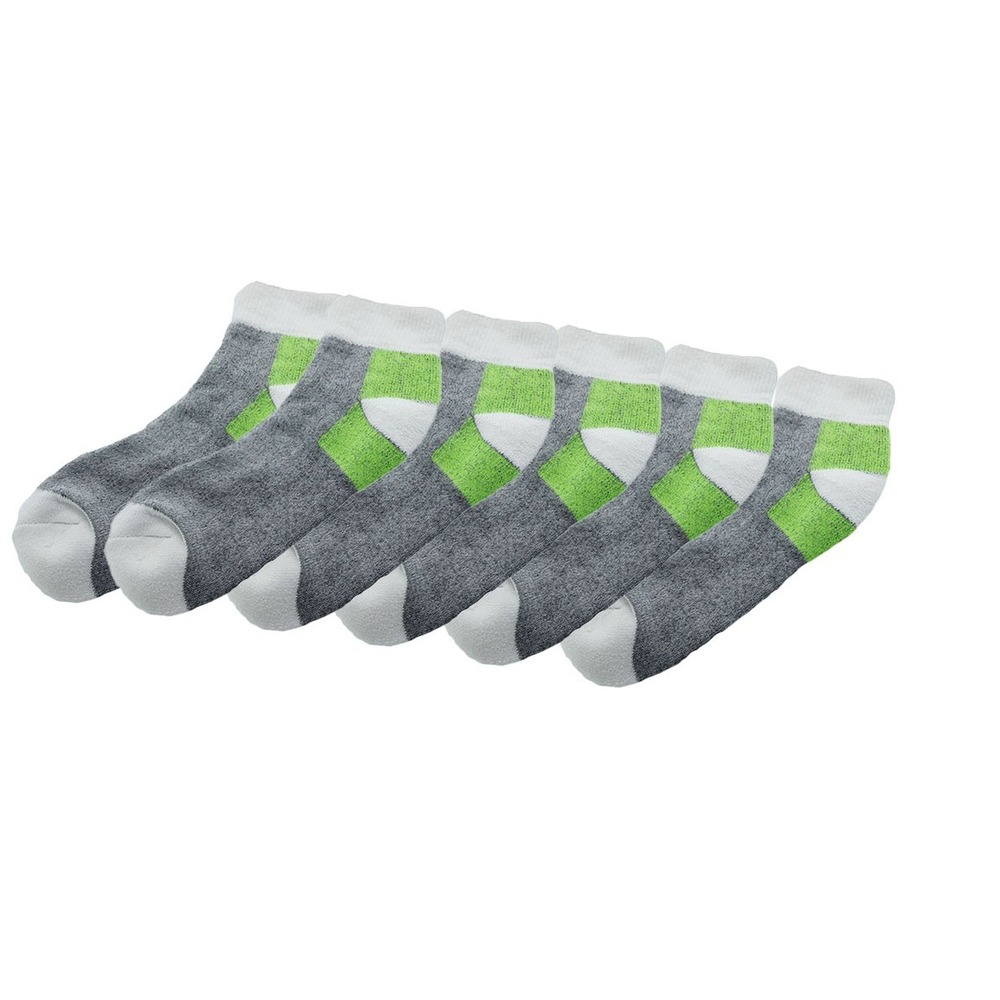 6 Pairs Mens Ergonomic Low Cut Ankle Socks  Moisture Wicking 10-13